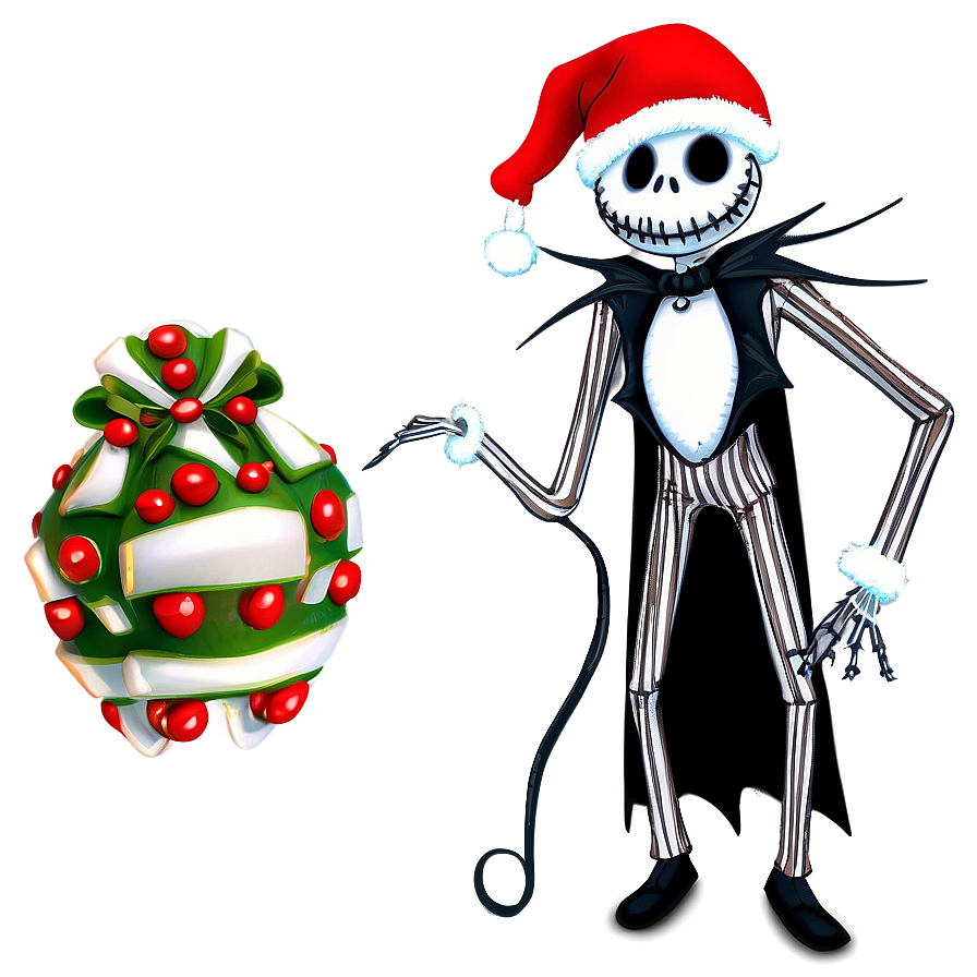 Santa Jack Skellington Greetings Png 54