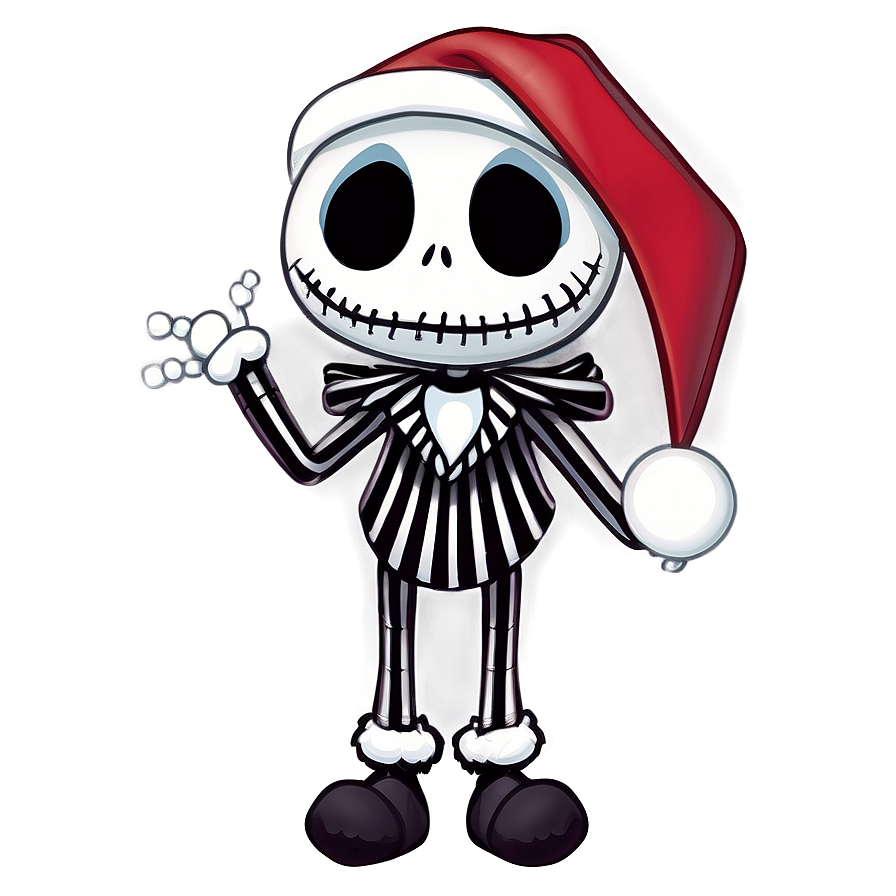 Santa Jack Skellington Greetings Png Okb