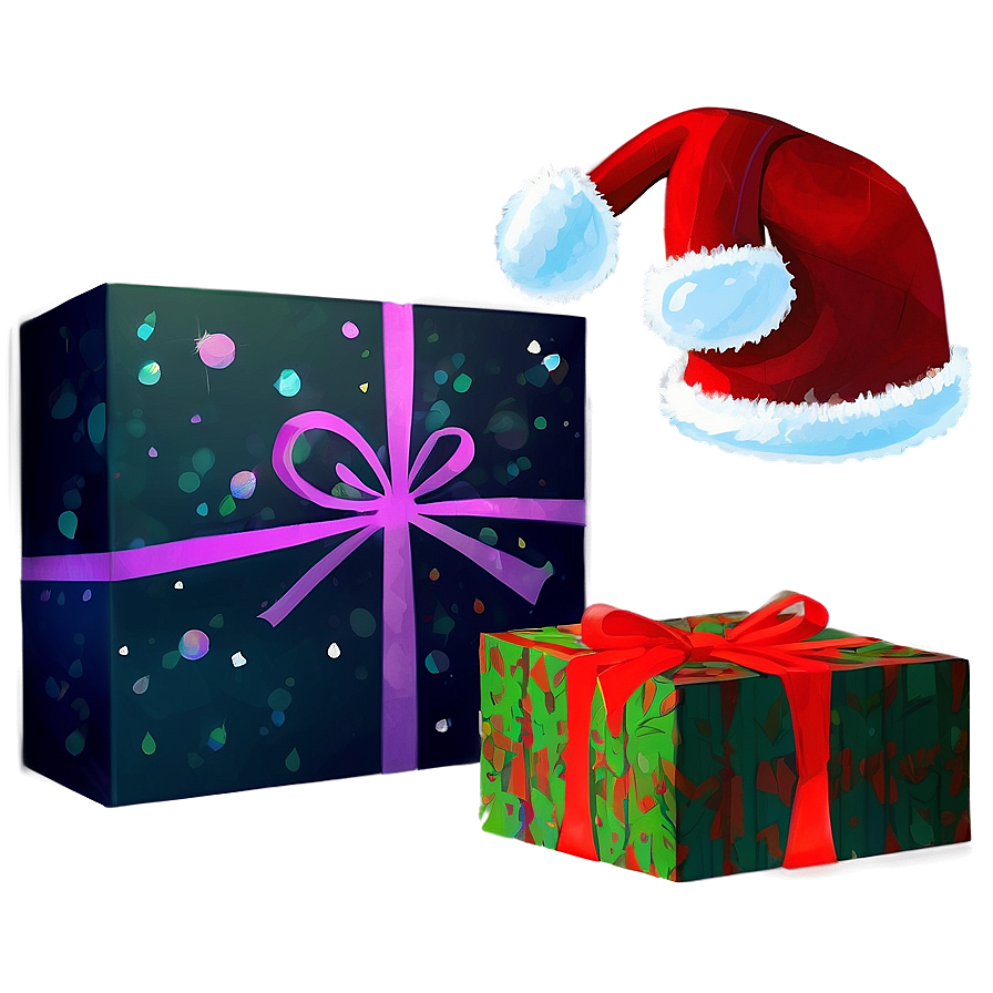 Santa's Christmas Gifts Png Bxa27