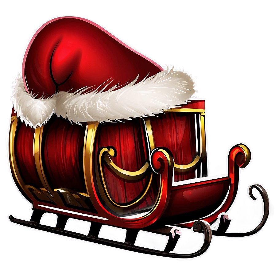 Santa Sleigh Clipart Png 60