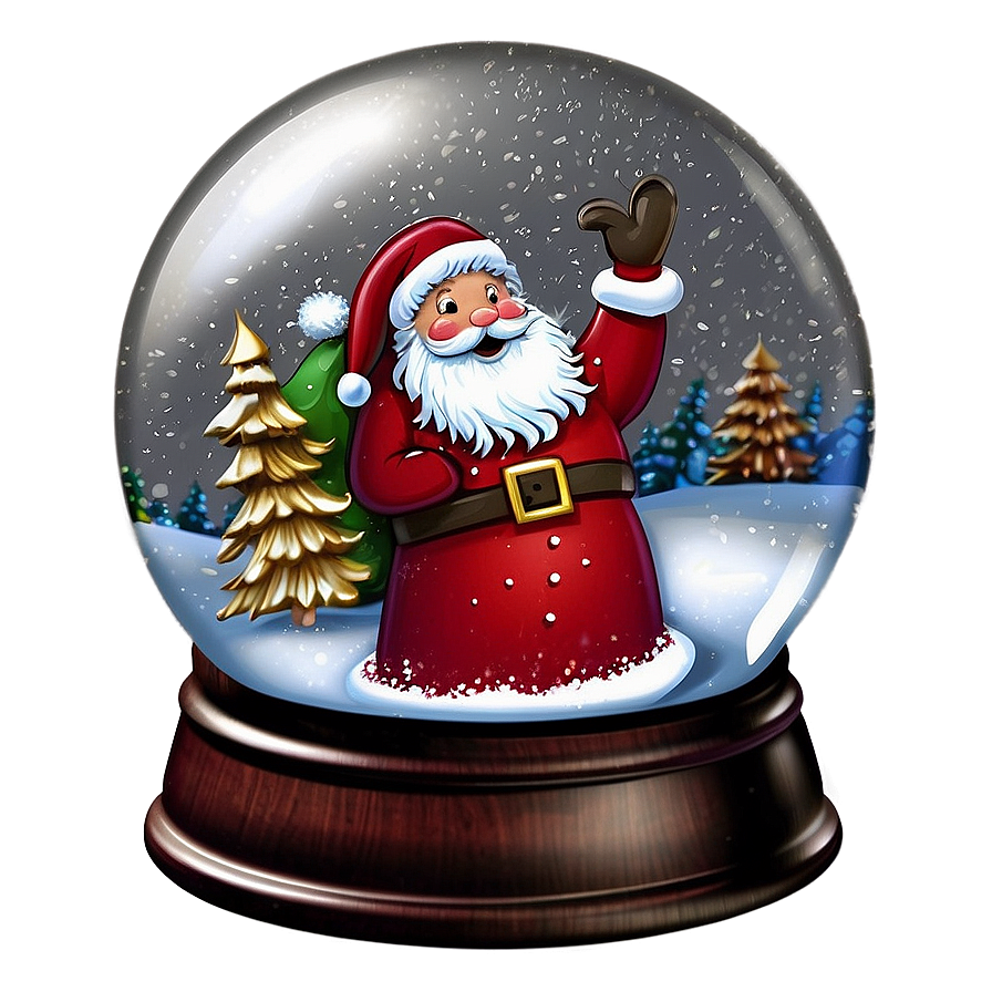 Santa Snow Globe Png Ffd