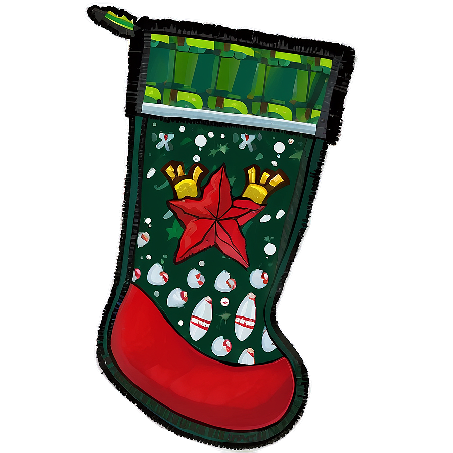 Santa Stocking Png Hei86