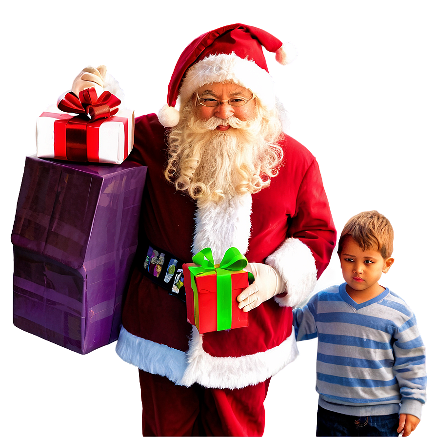 Santa With Kids Png 94