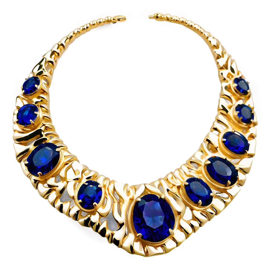 Sapphire Gold Necklace Png Vvq