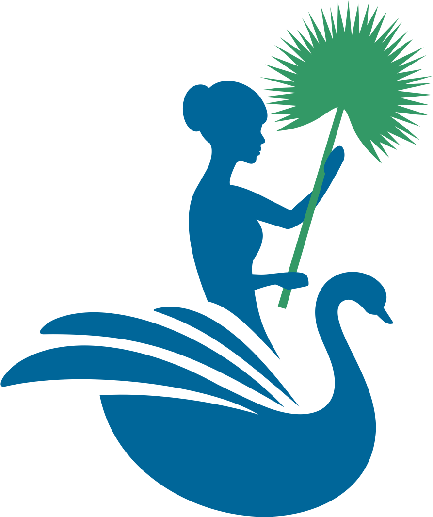 Saraswati Goddess Silhouetteon Swan