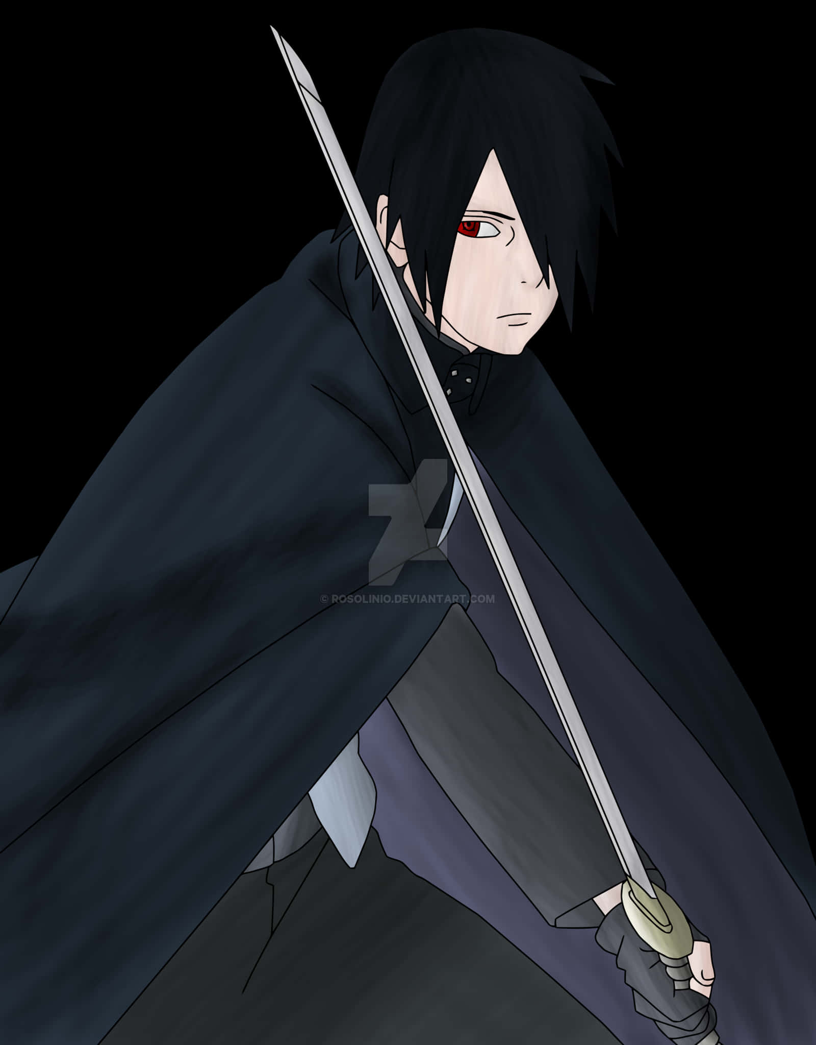 Sasuke_ Uchiha_ With_ Sword_ Anime_ Artwork