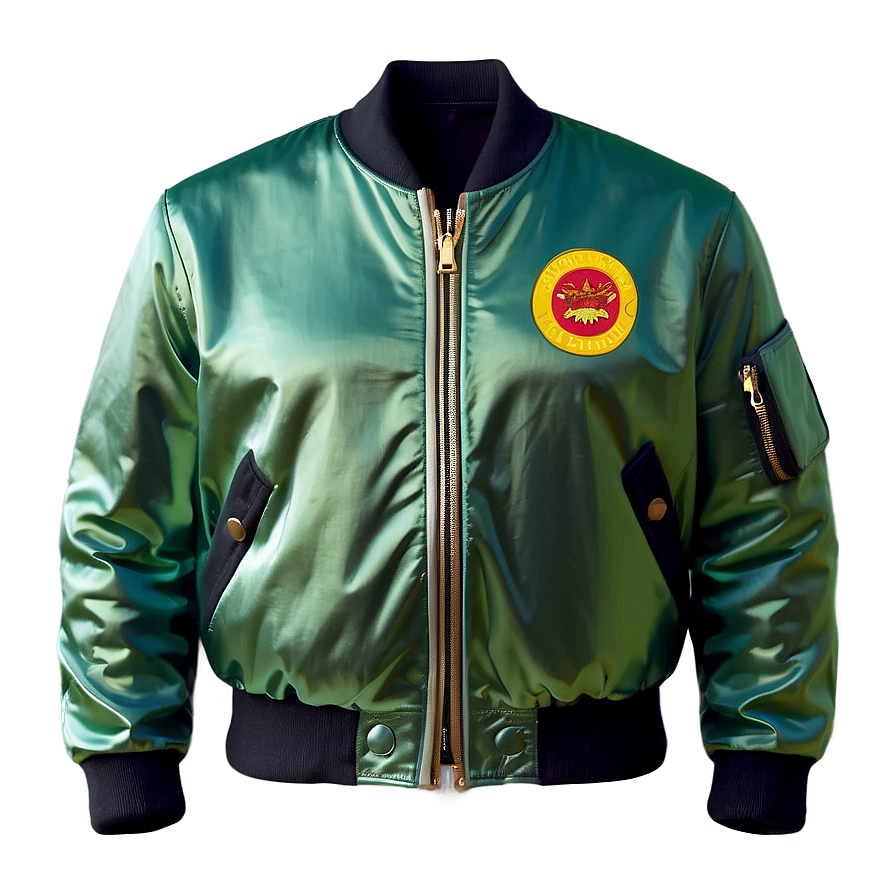 Satin Finish Bomber Jacket Png 91