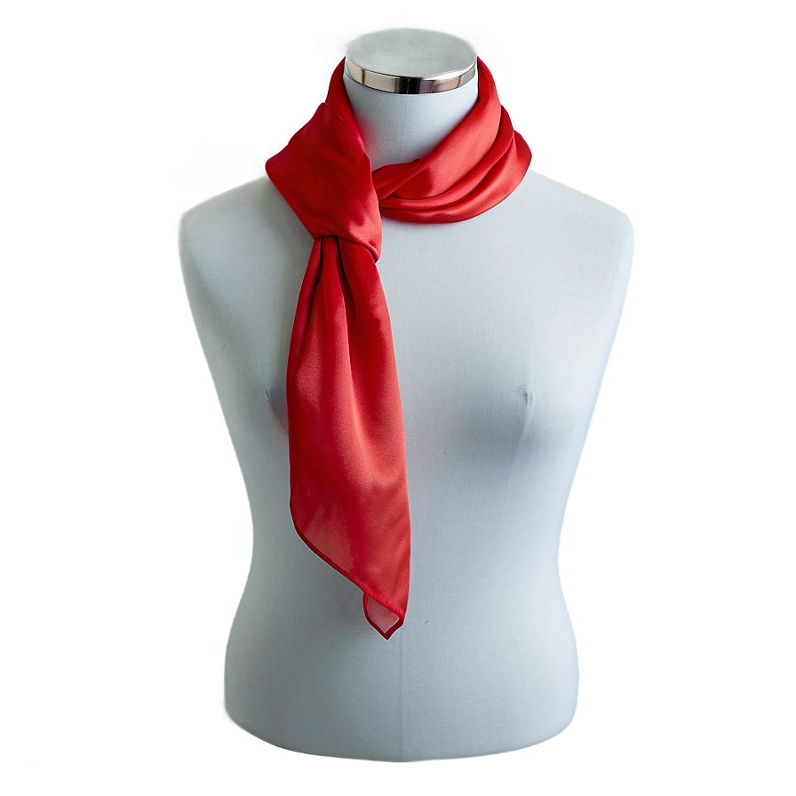 Satin Red Scarf Png 59