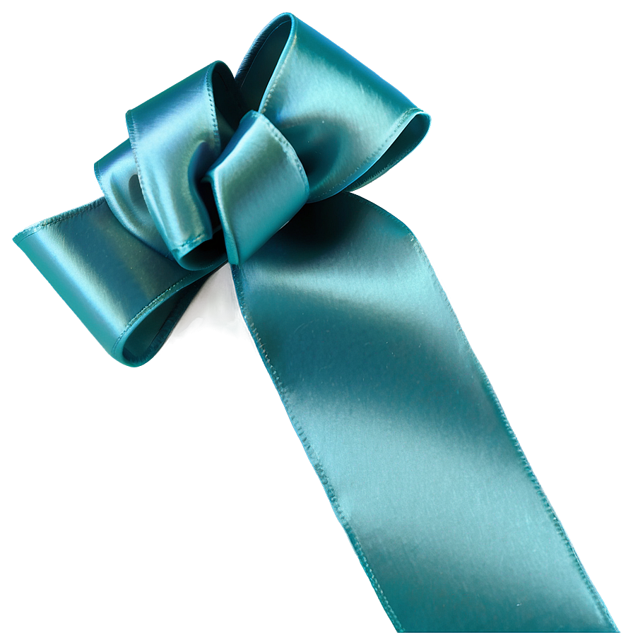 Satin Teal Ribbon Image Png 06282024