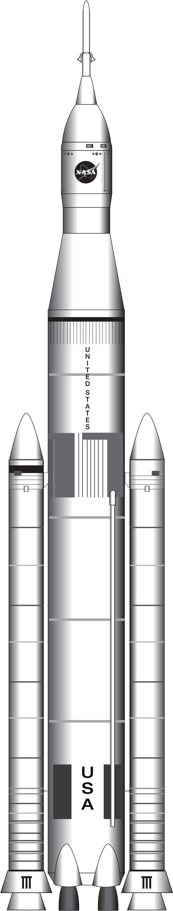 Saturn V Apollo Rocket Illustration