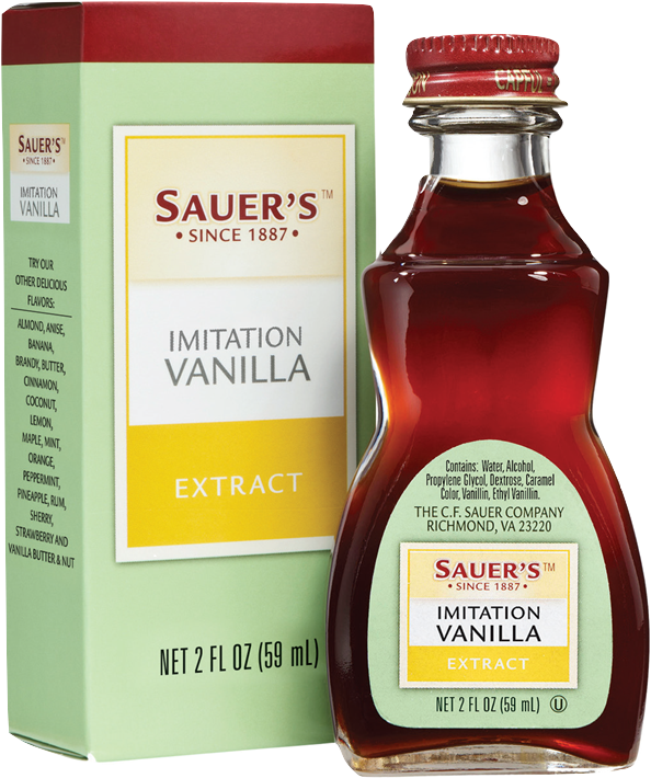 Sauers Imitation Vanilla Extract Bottleand Box