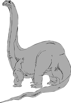 Sauropod Dinosaur Silhouette