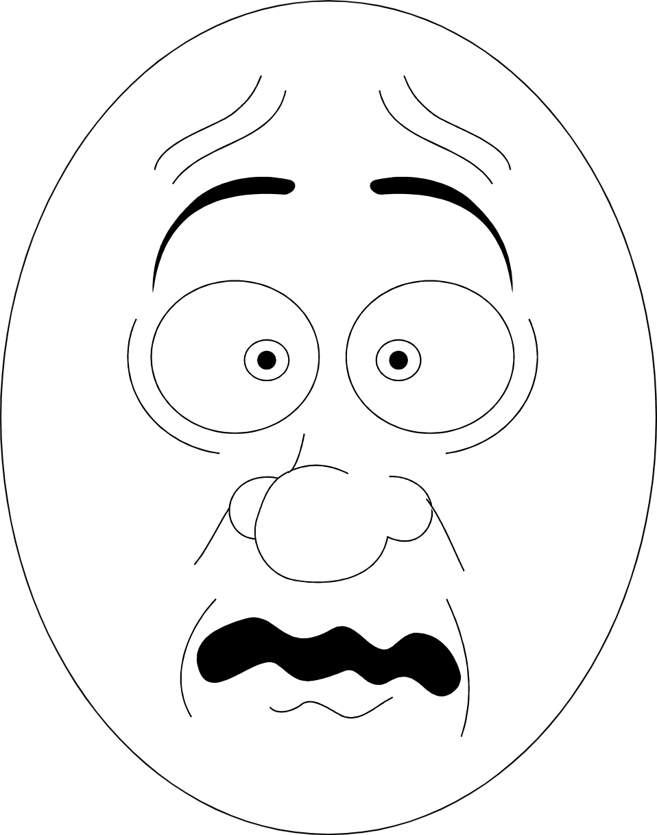 Scared Face Cartoon Expression