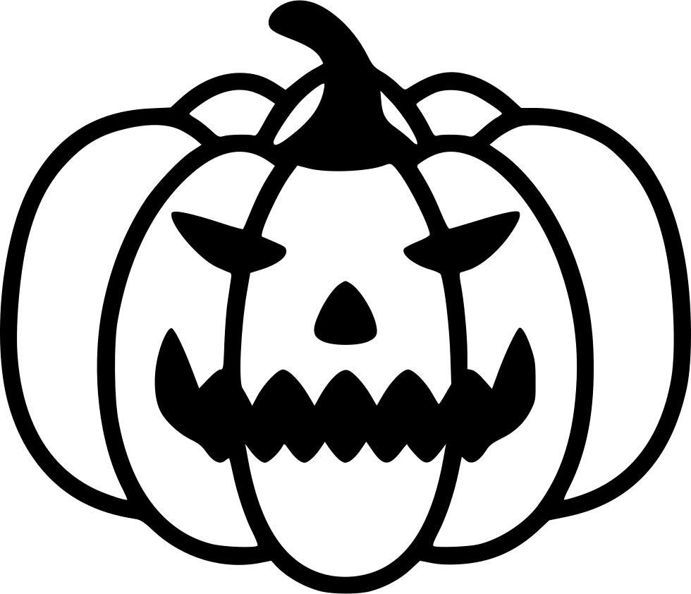 Scary Halloween Pumpkin Outline