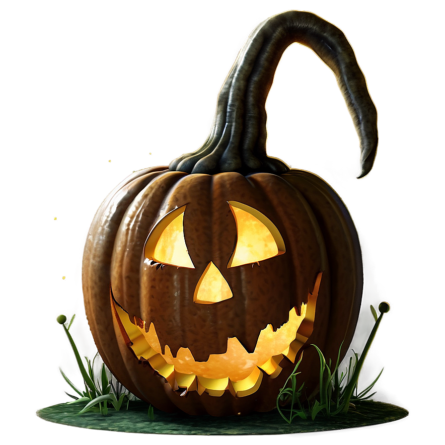 Scary Pumpkin In Moonlight Png 28