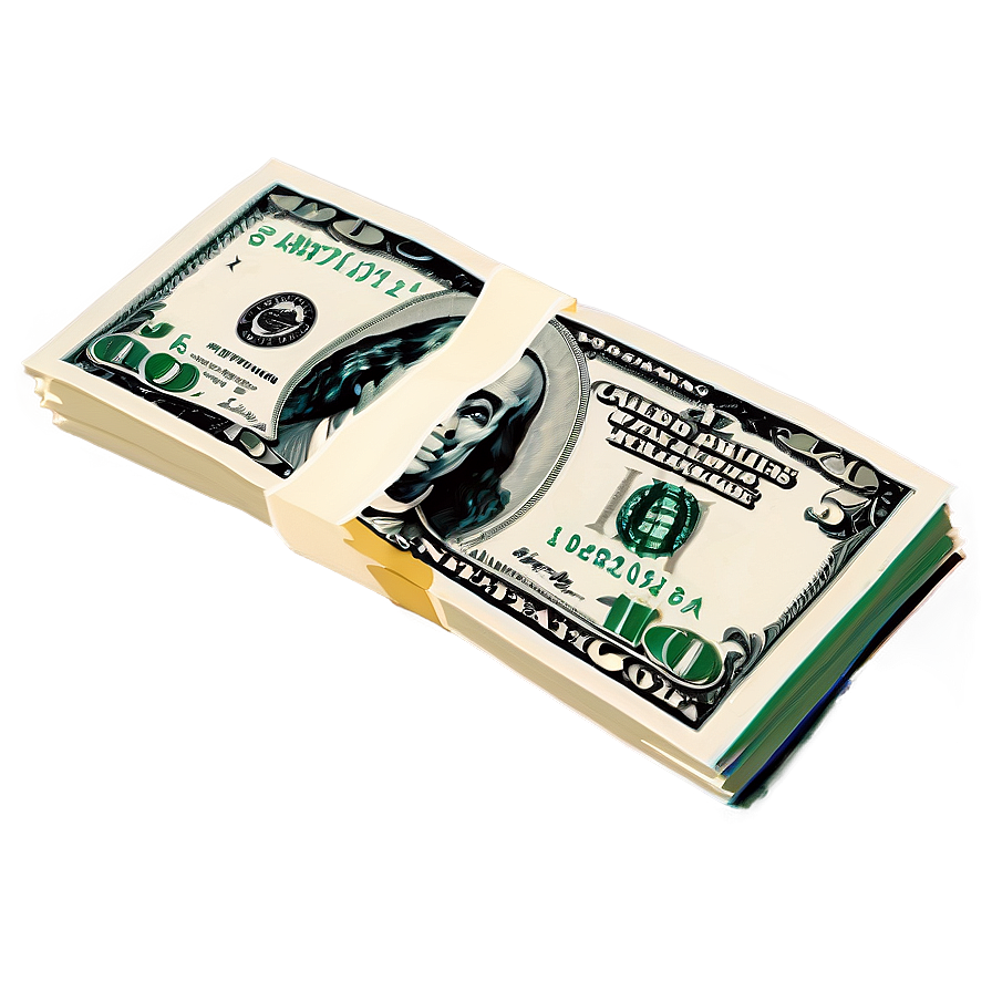 Scattered Dollar Bills Png 06132024