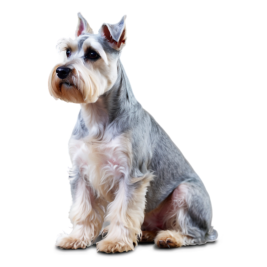 Schnauzer Guard Dog Pose Png Tex23