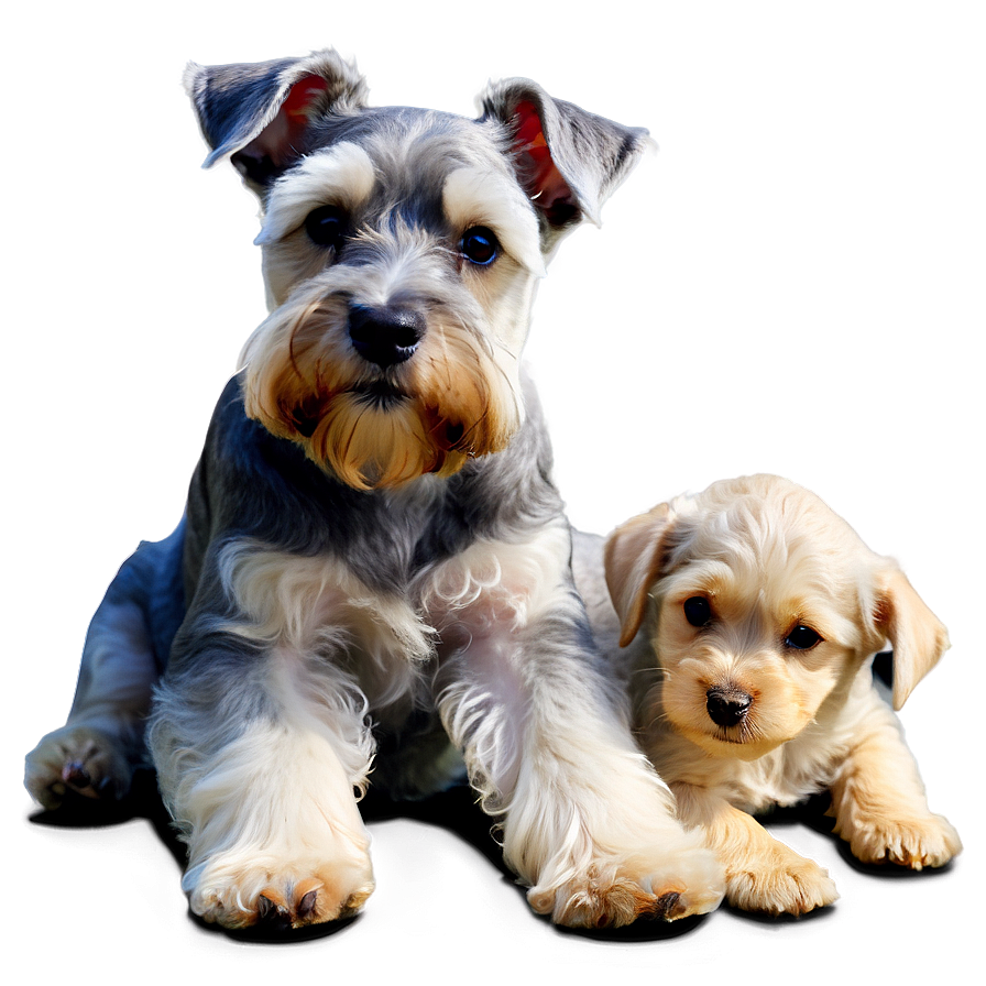 Schnauzer With Puppies Png 06262024