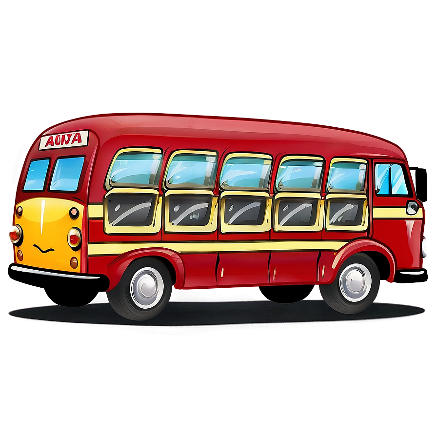 School Cartoon Bus Png Ttf