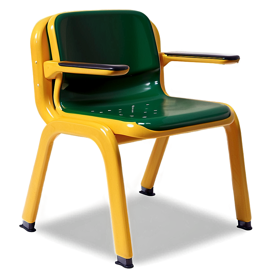 School Chair With Armrest Png Odn