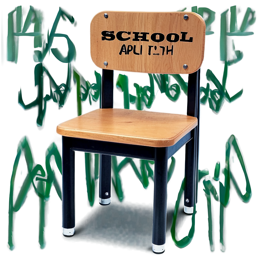 School Chair With Name Png Hfd17