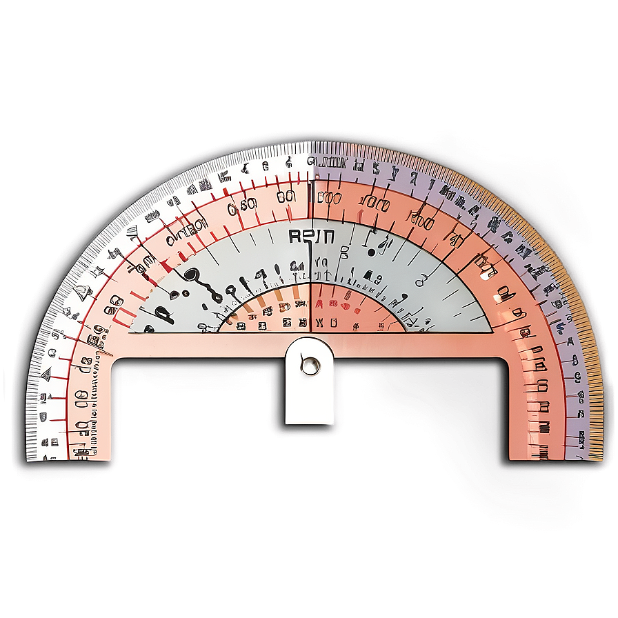 School Protractor Design Png 38