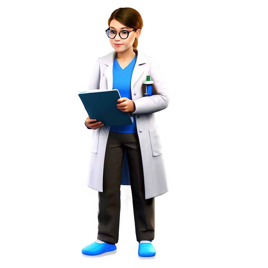 Scientist Girl Cartoon Png Gro