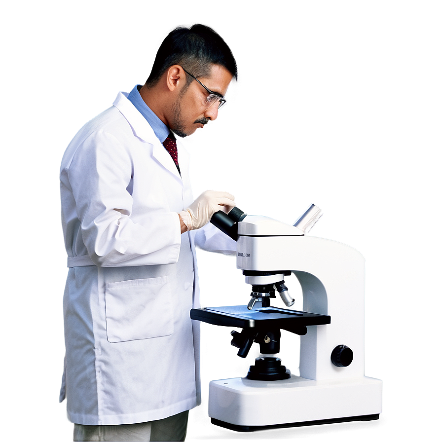 Scientist With Microscope Png Exh43