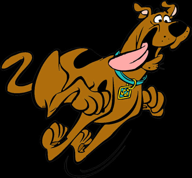 Scooby Doo Running Black Background