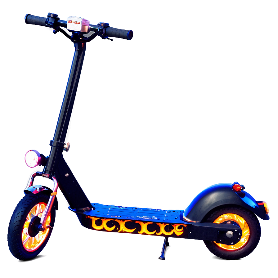 Scooter With Flames Png Ckd49