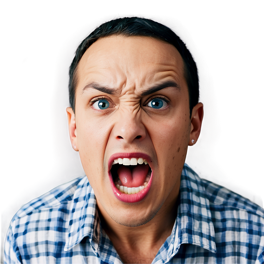 Screaming Fear Face Png 49