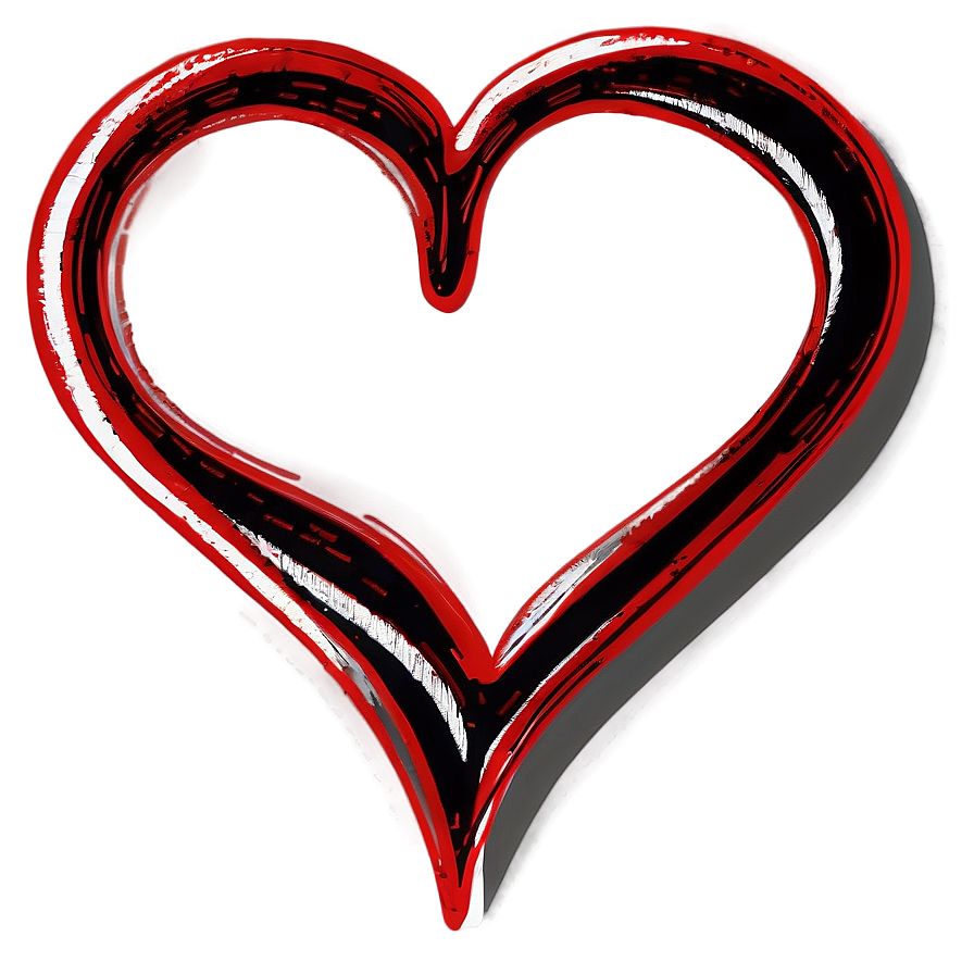 Scribbled Heart Image Png Qtp53