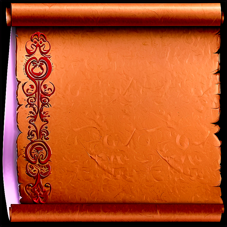 Scroll Banner On Parchment Paper Png 4