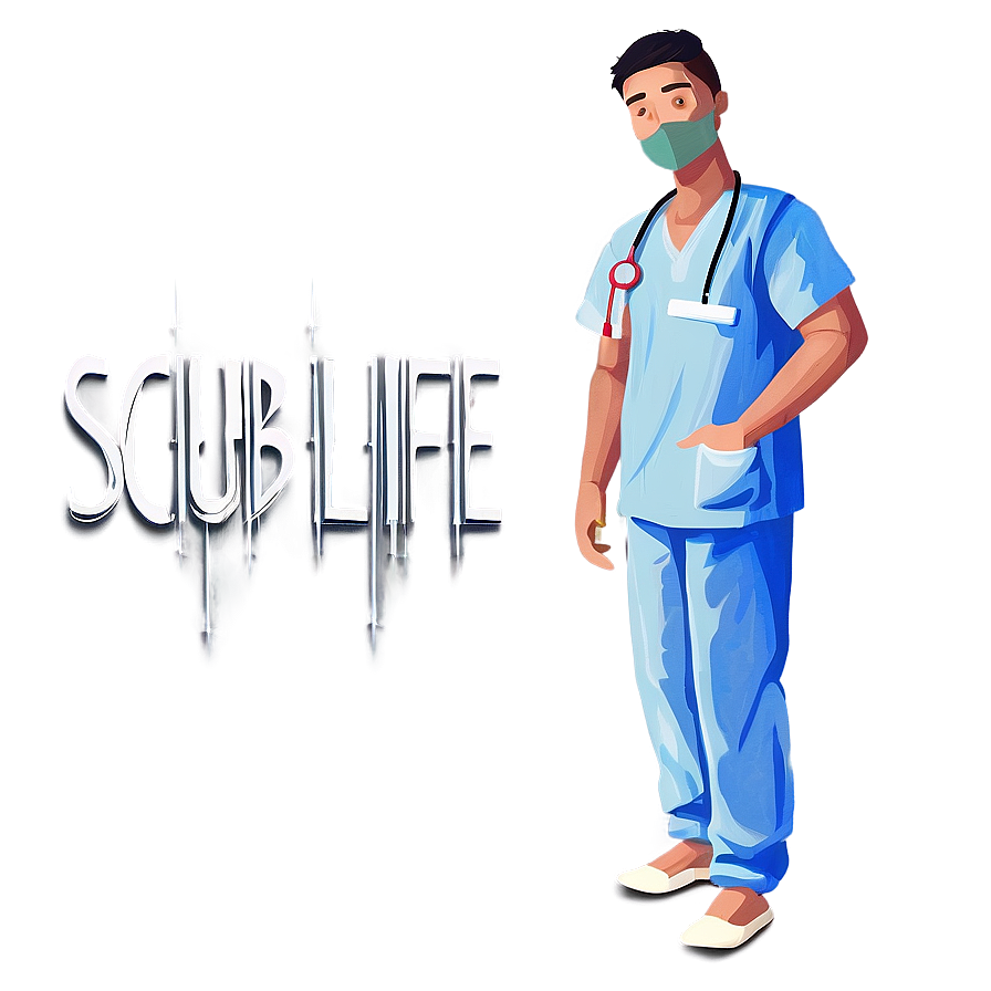 Scrub Life Calligraphy Png 06282024