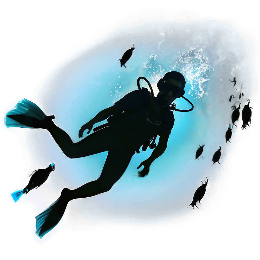 Scuba Diving Silhouette Png 06252024