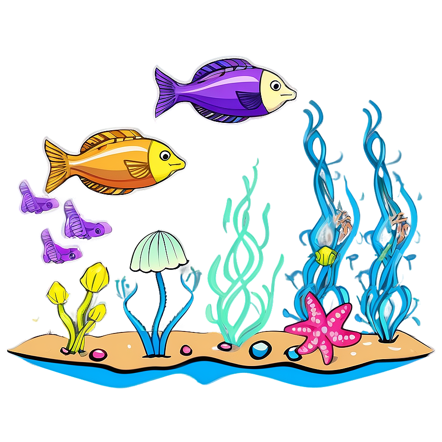 Sea Life Coloring Page Png Tai6