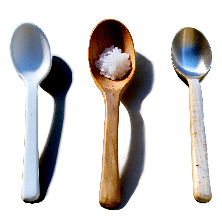 Sea Salt On Spoon Png 06272024