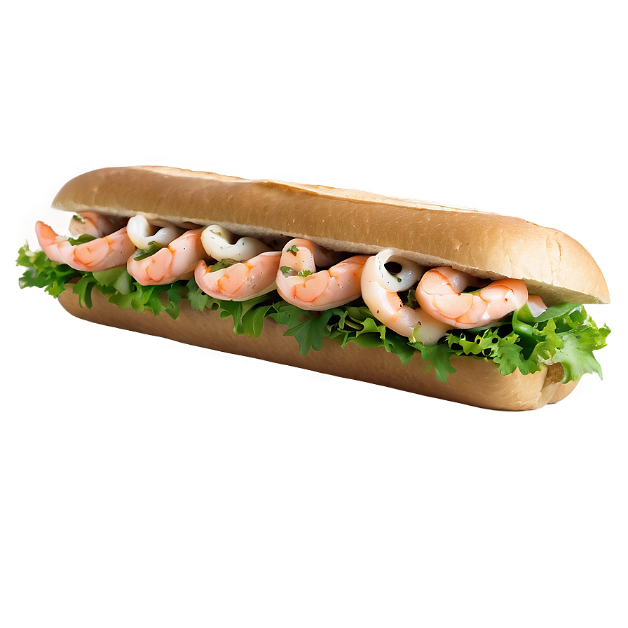 Seafood Sub Sandwich Png 06272024