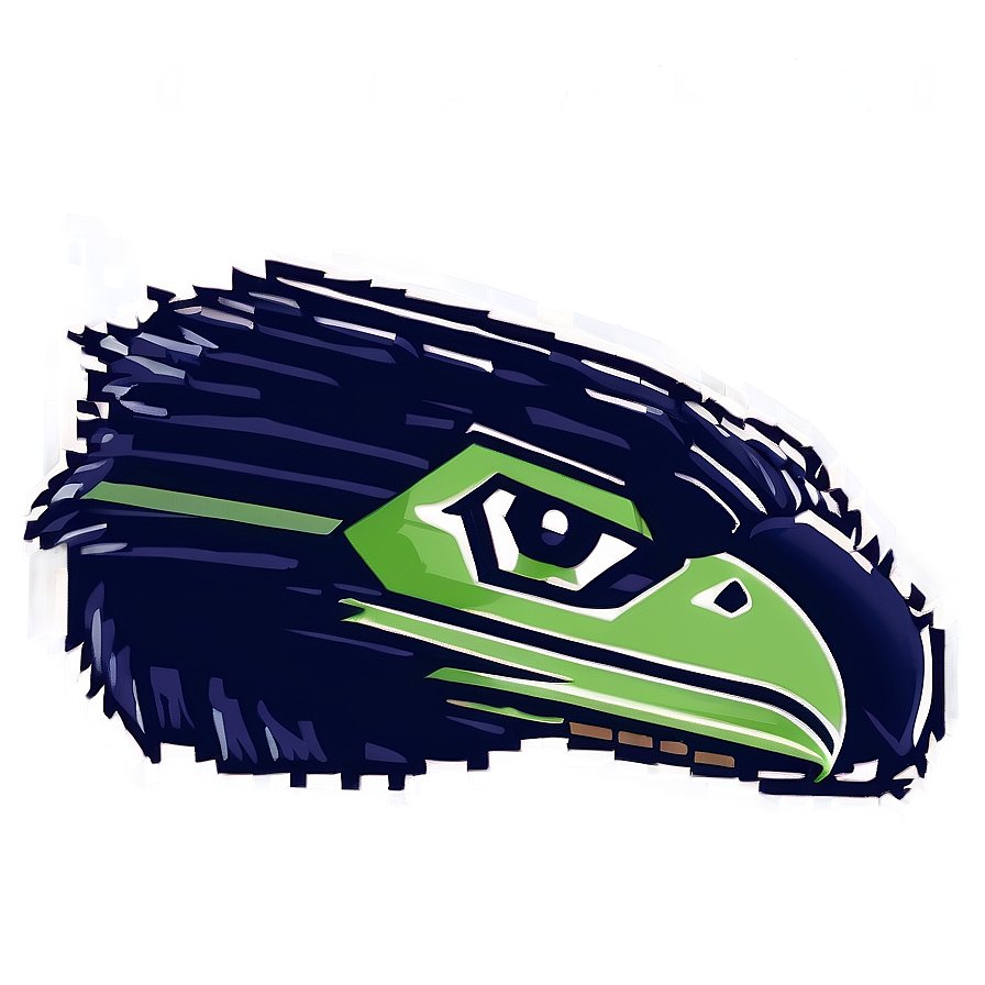 Seahawks Logo In Pixel Art Png 84