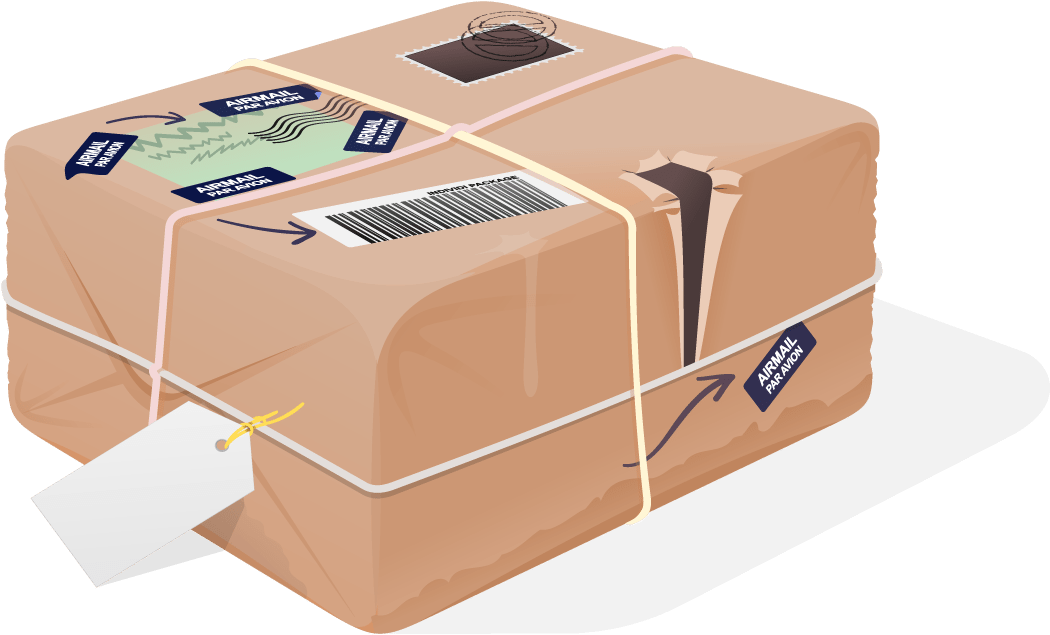 Sealed Shipping Package Illustration