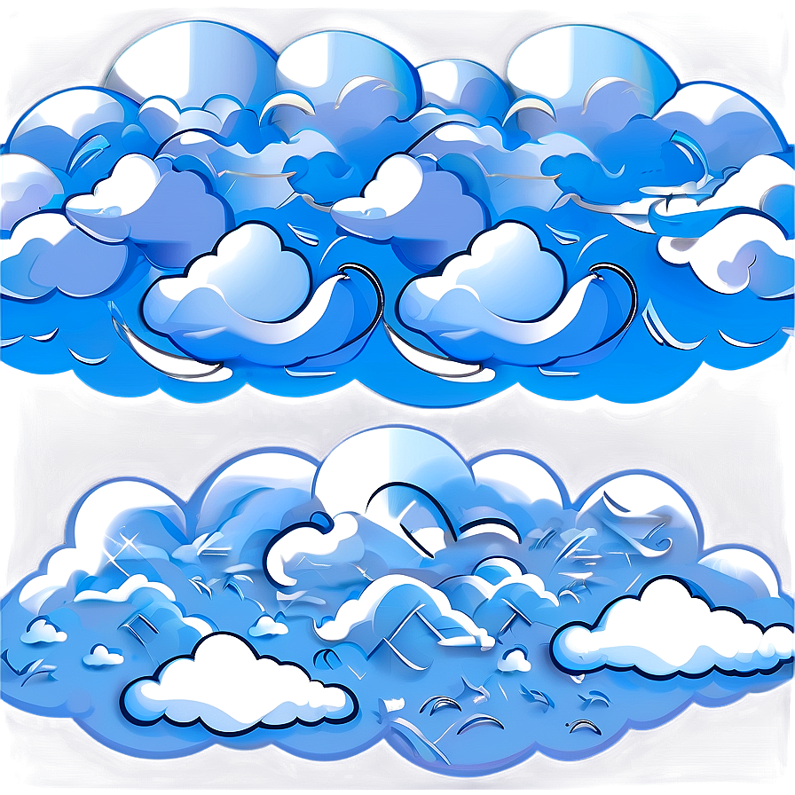 Seamless Cloud Pattern Vector Png 06262024