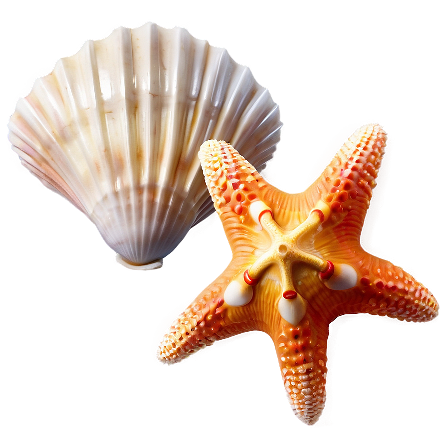 Seashell And Starfish Png The