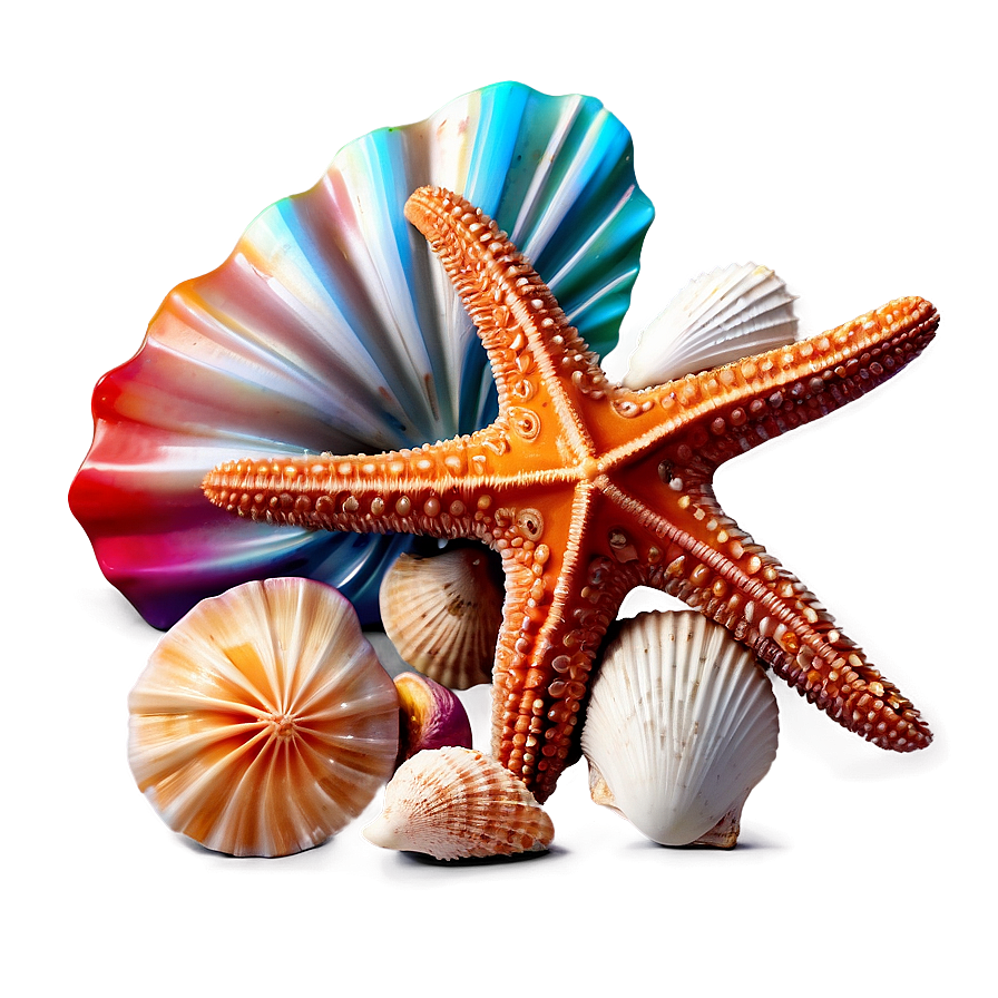 Seashells And Starfish Png 06132024