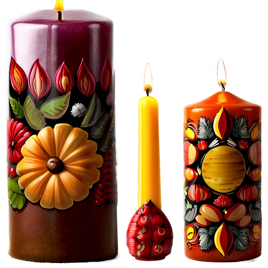 Seasonal Autumn Candle Png Knt98