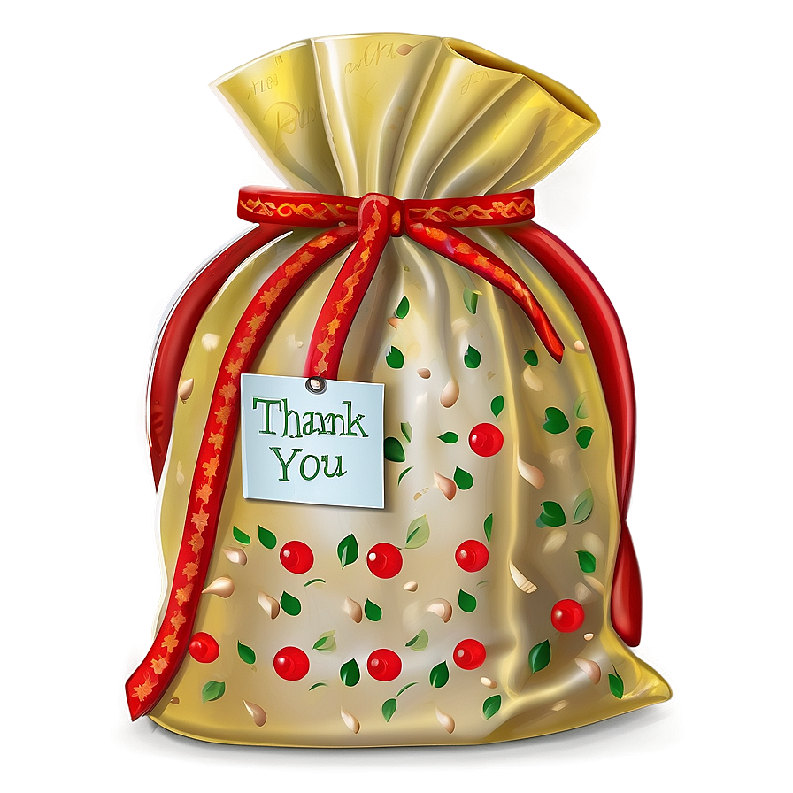 Seasonal Thank You Bag Png 06292024