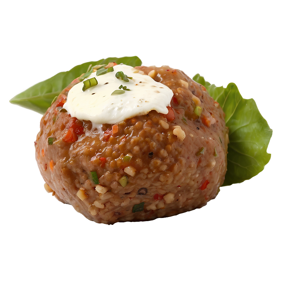 Seasoned Meatballwith Sauceand Cream