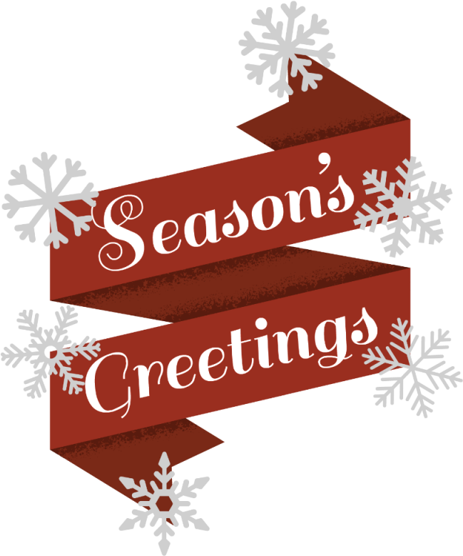 Seasons Greetings Snowflake Banner