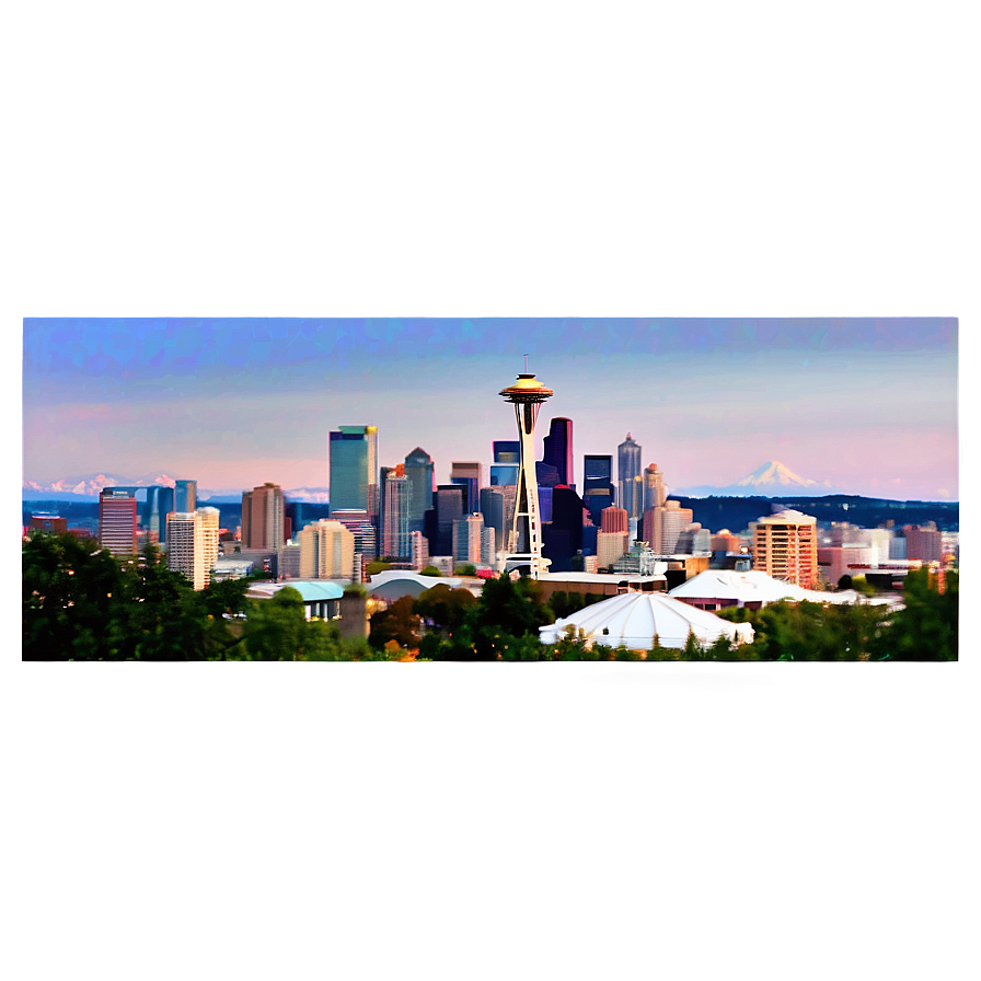 Seattle Skyline On A Clear Day Png Nuh