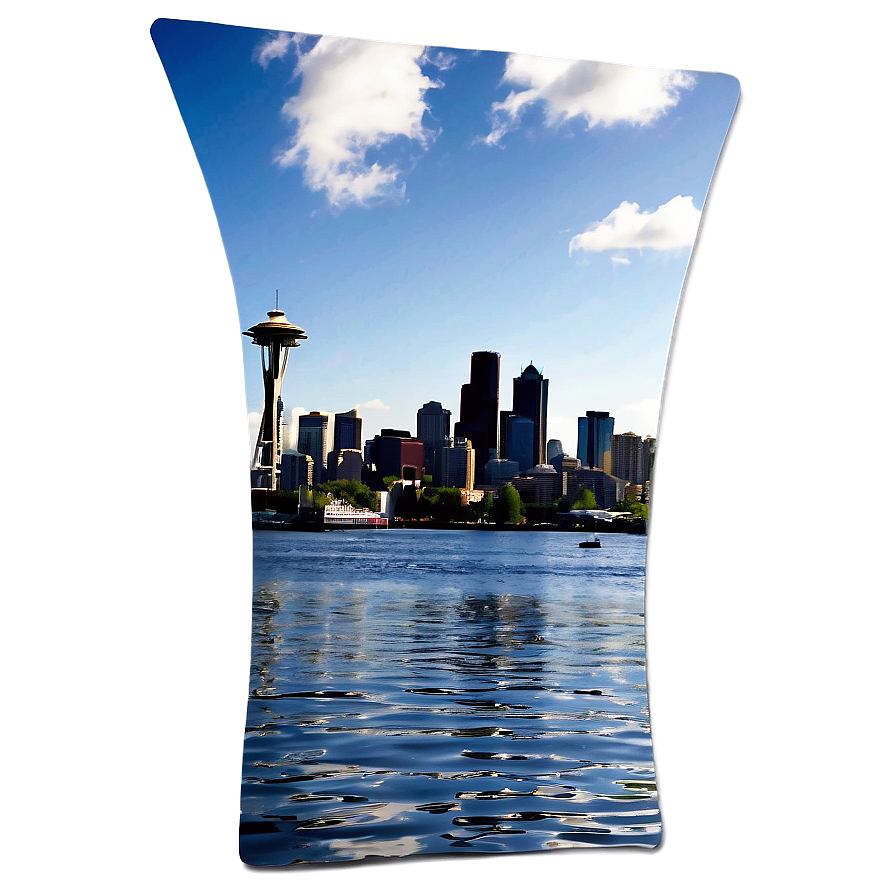 Seattle Skyline Reflection In Water Png 6