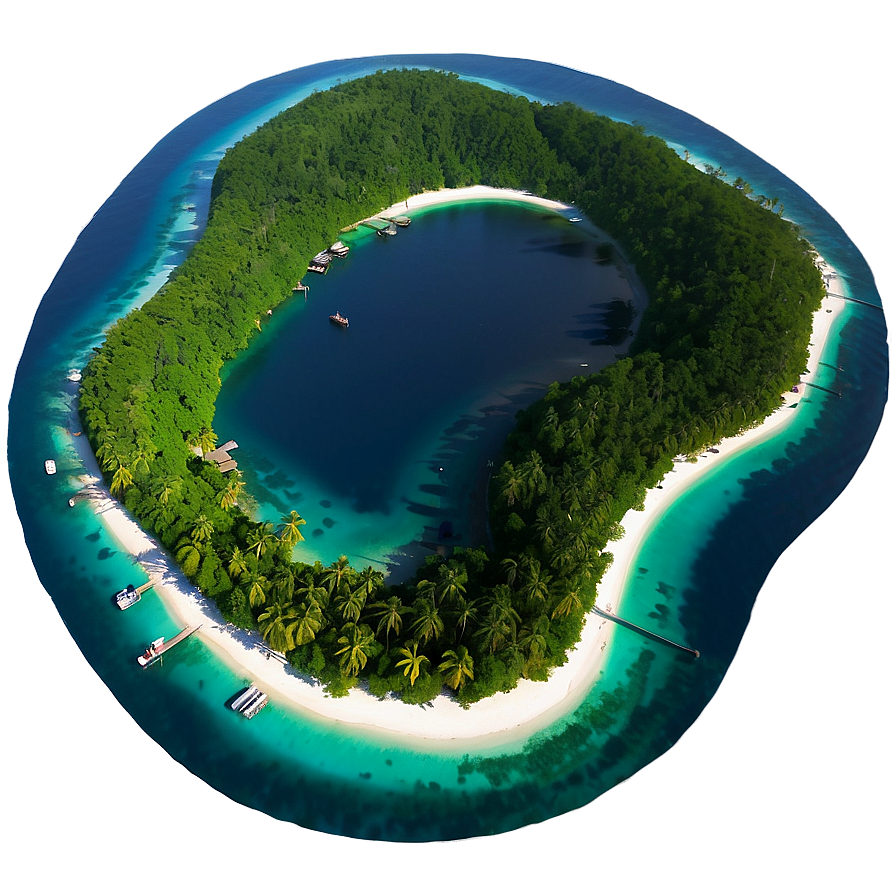 Secluded Island Paradise Png Plw21